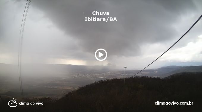 chuva em ibitiara/ba a imagem tem os textos chuva ibitiara ba climaaovivo.com.br e logo do clima ao vivo